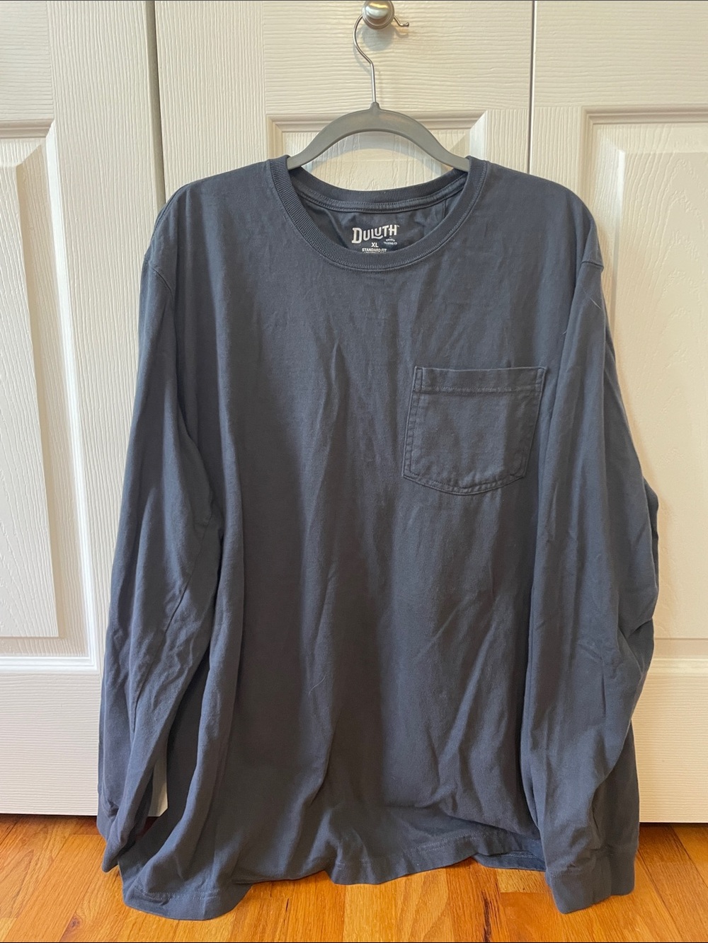 Duluth Trading Co Long-Sleeve Pocket Tee — Slate Blue